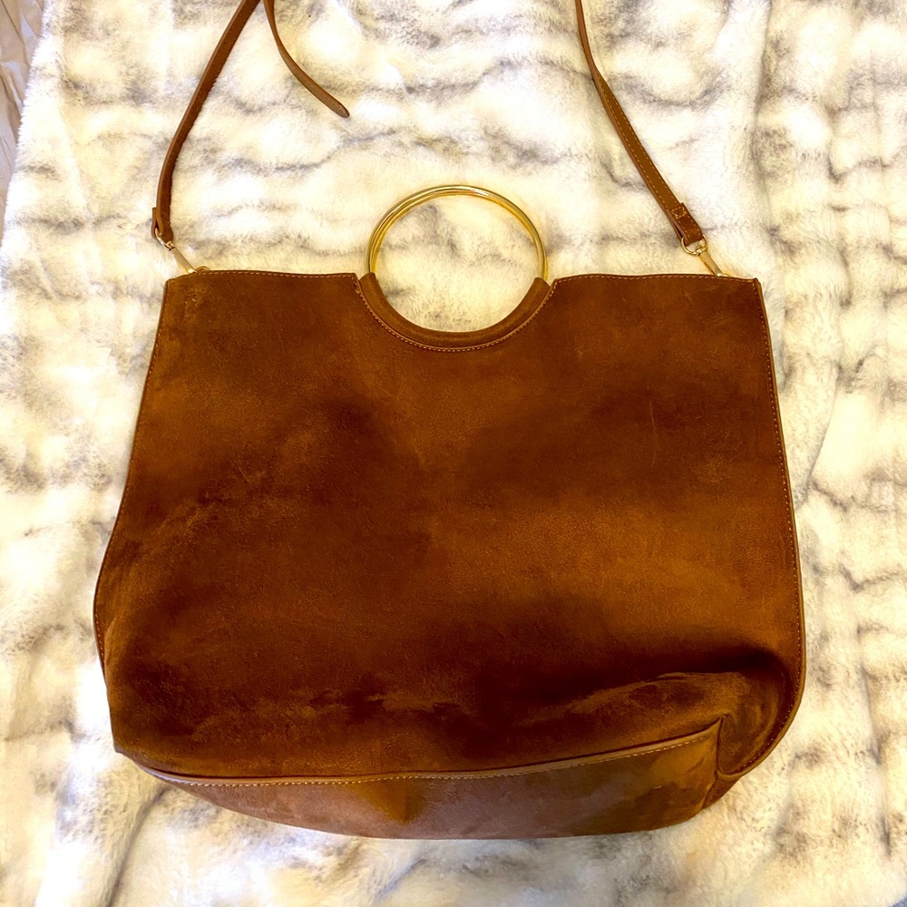 Banana Republic faux suede tote